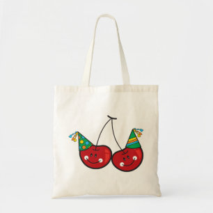Cartoon Fun Comic Funny Cheeky Red Cherries Cherry Tote Bag