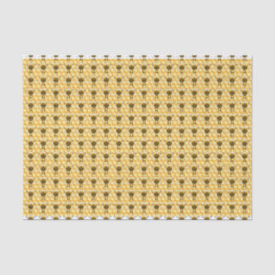 Cartoon funny bee Pattern Tissue Paper