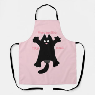 #cartoon #funny # cat throw pillow apron