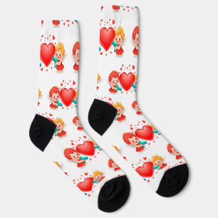 Cartoon funny playing angels for love you socks