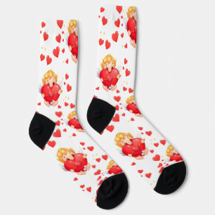 Cartoon funny playing angels for love you socks