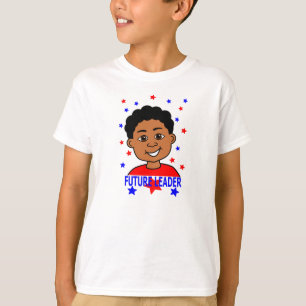Cartoon Future Leader Boy Smiling T-Shirt