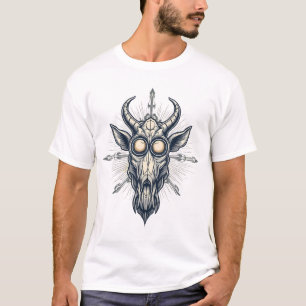Cartoon Galleon Sailing on Blue Water T-Shirt