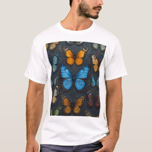 Cartoon Galleon Sailing on Blue Water T-Shirt