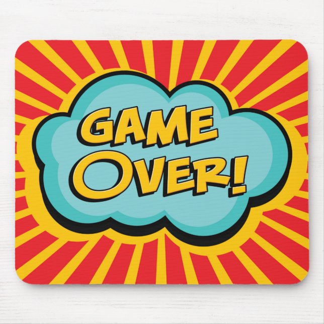 Cartoon GAME OVER Mouse Pad (Front)