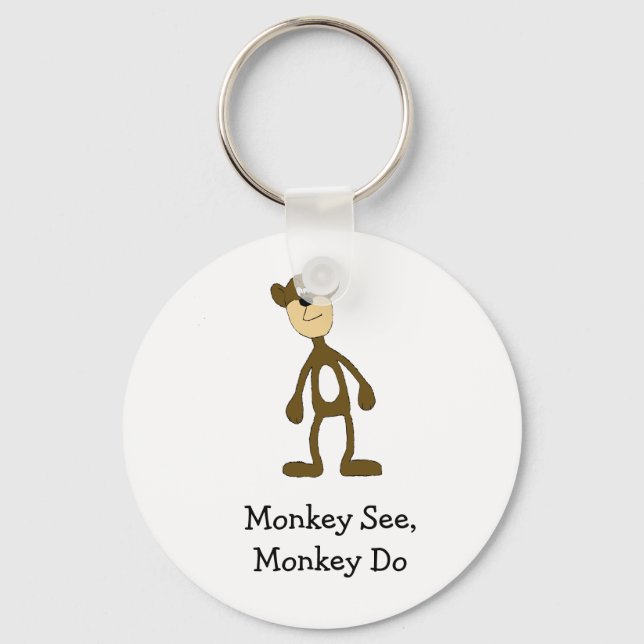 Cartoon Gang Monkey Key Ring (Front)