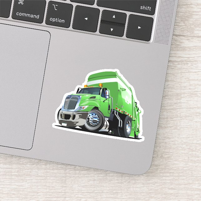 Cartoon garbage truck (Detail)