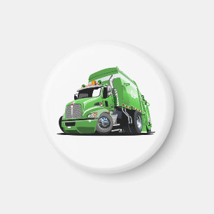 Cartoon garbage truck magnet