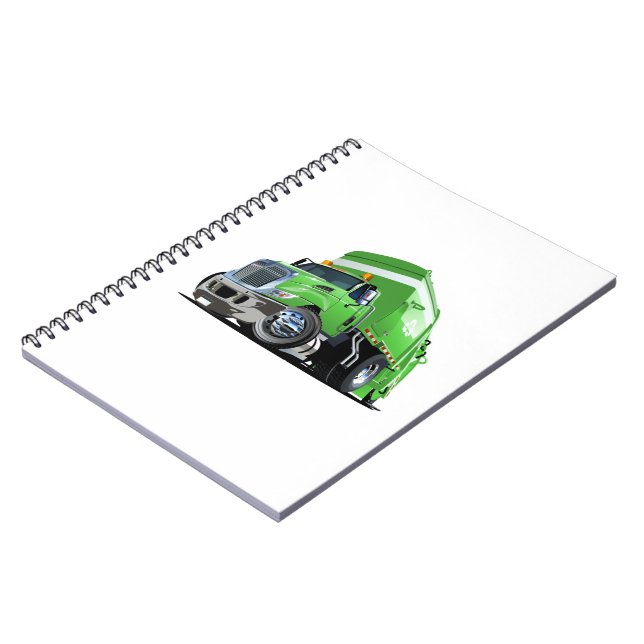 Cartoon garbage truck notebook (Left Side)