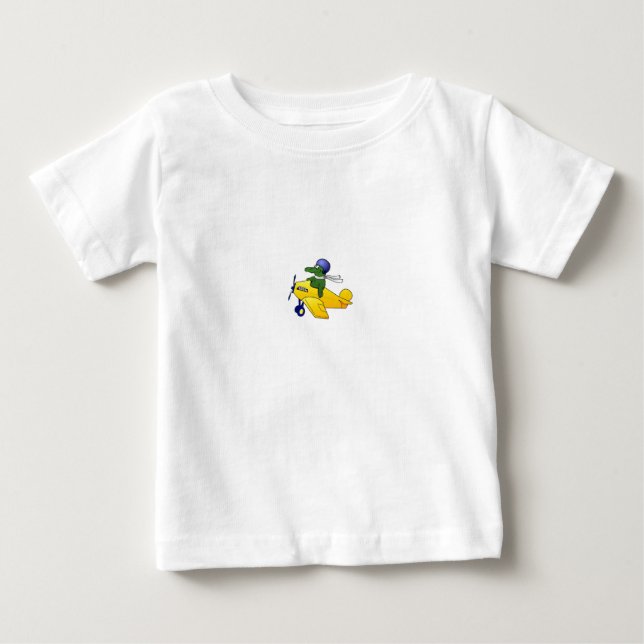 Cartoon Gator Plane Infant T-Shirt (Front)