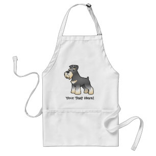 Cartoon Giant/Standard/Miniature Schnauzer Standard Apron