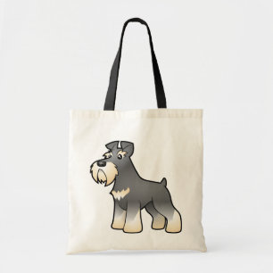 Cartoon Giant/Standard/Miniature Schnauzer Tote Bag