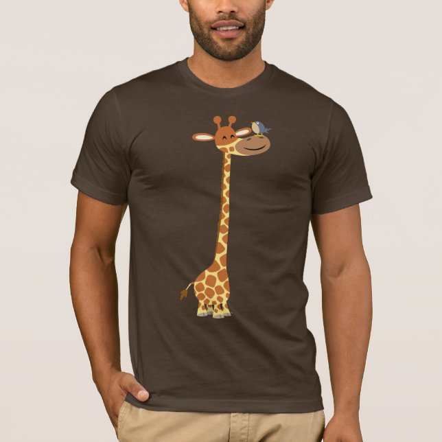 Cartoon Giraffe and Friend T-shirt (Front)