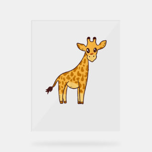 Cartoon Giraffe I Kids I Toddler Giraffe  Acrylic Sign