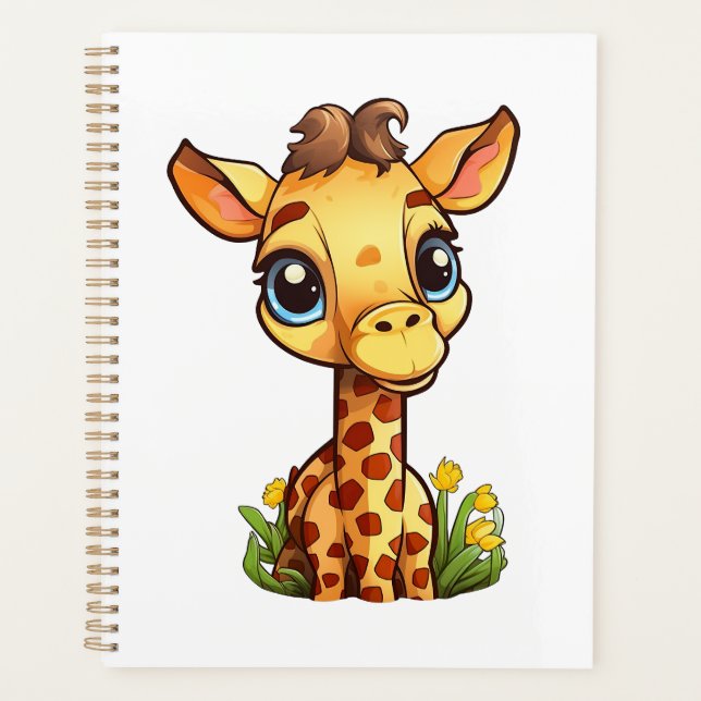 Cartoon giraffe illustration planner (Front)