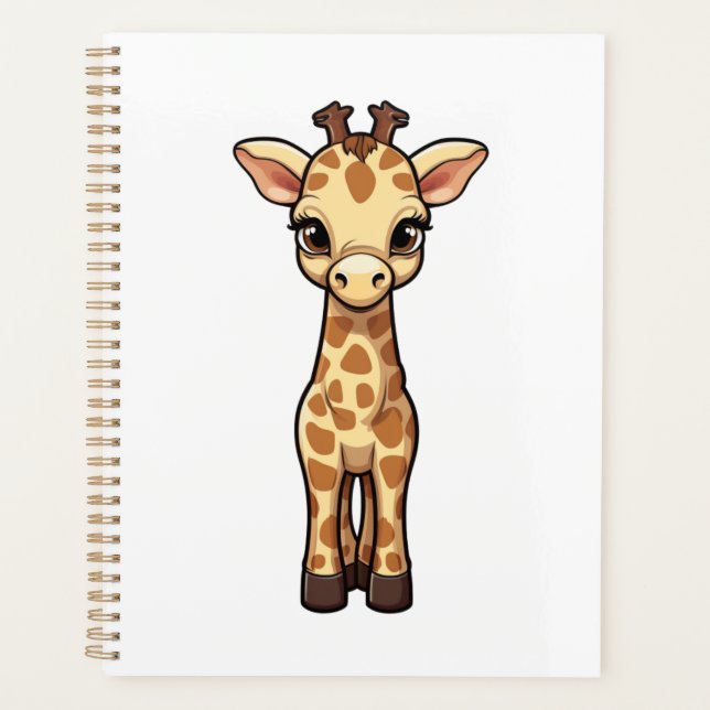 Cartoon giraffe illustration planner (Front)