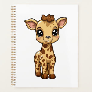 Cartoon giraffe illustration planner