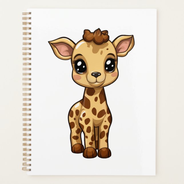 Cartoon giraffe illustration planner (Front)