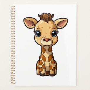 Cartoon giraffe illustration planner