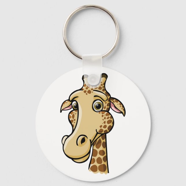 Cartoon Giraffe Key Ring (Front)