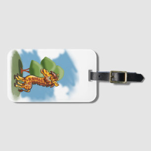 Cartoon Giraffe Luggage Tag