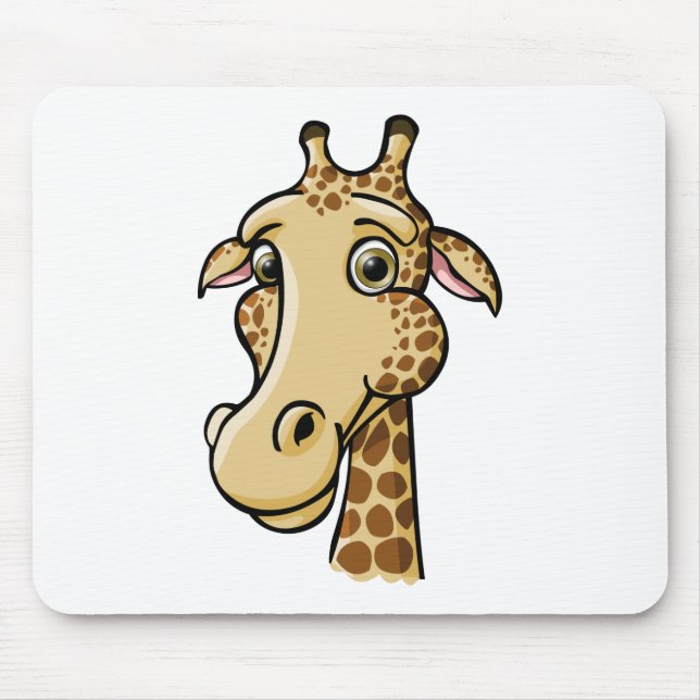 Cartoon Giraffe Mouse Pad (Front)