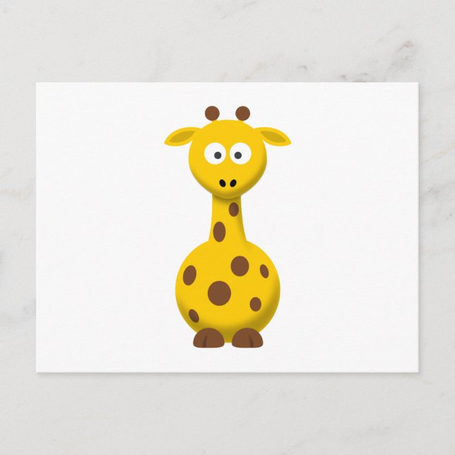 Cartoon Giraffe Postcard (Front)