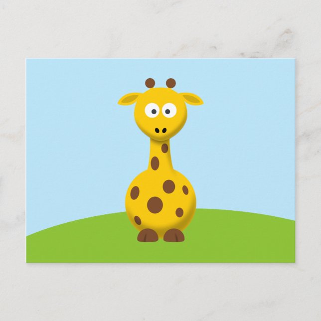 Cartoon Giraffe Postcard (Front)