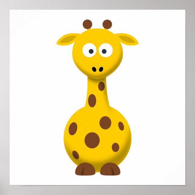 Cartoon Giraffe Poster (Front)