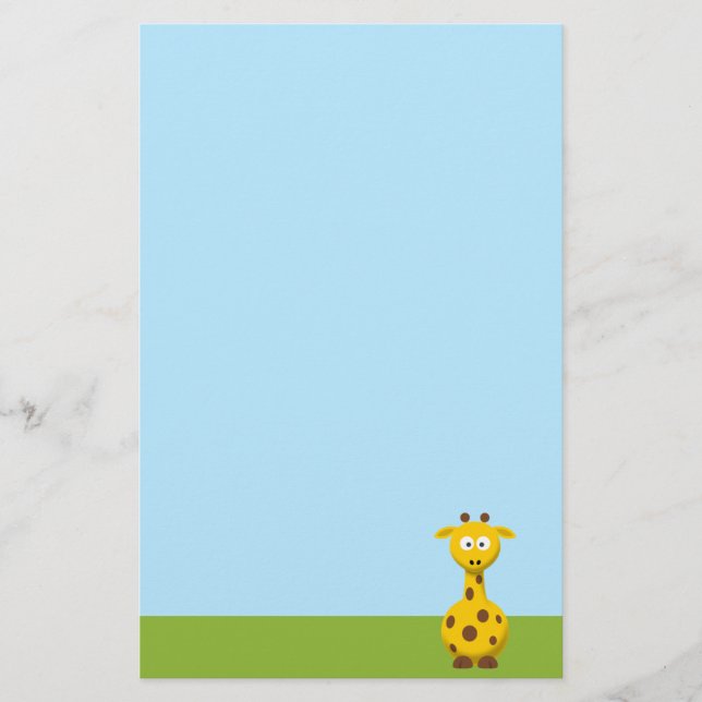 Cartoon Giraffe Stationery (Front)