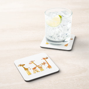 Cartoon Giraffes: The Herd Coasters Set