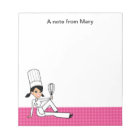Cartoon Girl Recipe Notepad