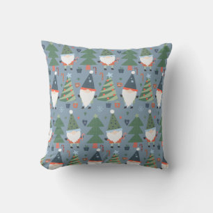 Cartoon Gnomes and Holiday Trees    Cushion