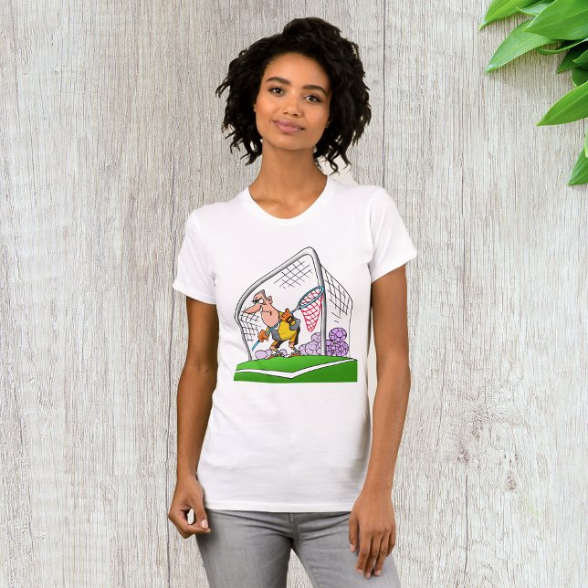 Cartoon Goalkeeper Womens T-Shirt (Creator Uploaded)