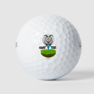 Cartoon Goat Golf Tee Balls