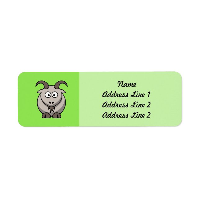 Cartoon Goat on Bright green Background (Front)