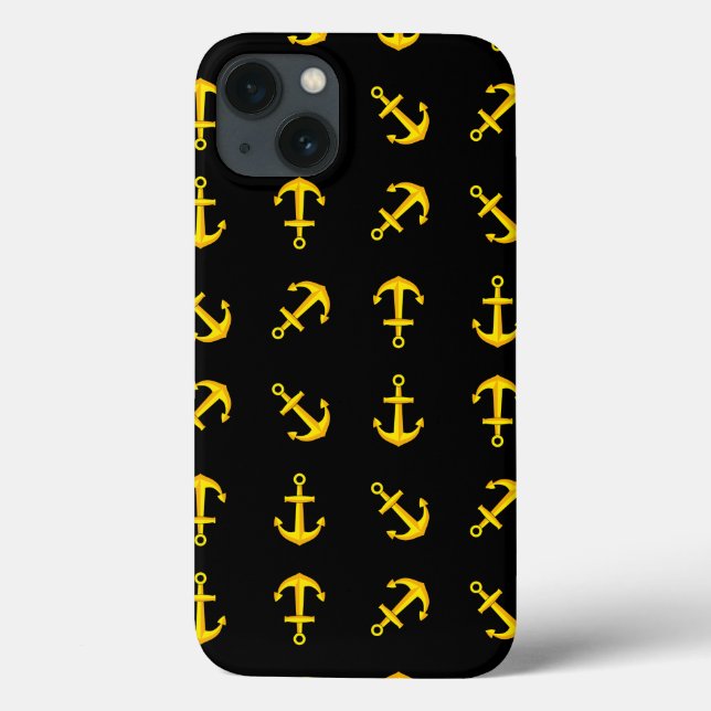 Cartoon Golden Boat Anchor Set Case-Mate iPhone Case (Back)
