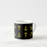 Cartoon Golden Boat Anchor Set