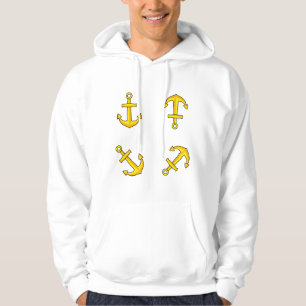 Cartoon Golden Boat Anchor Set Hoodie