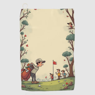 Cartoon Golf Course Towel