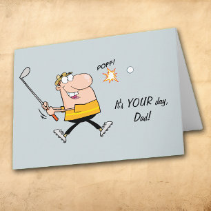 Cartoon Golf Father's Day Card