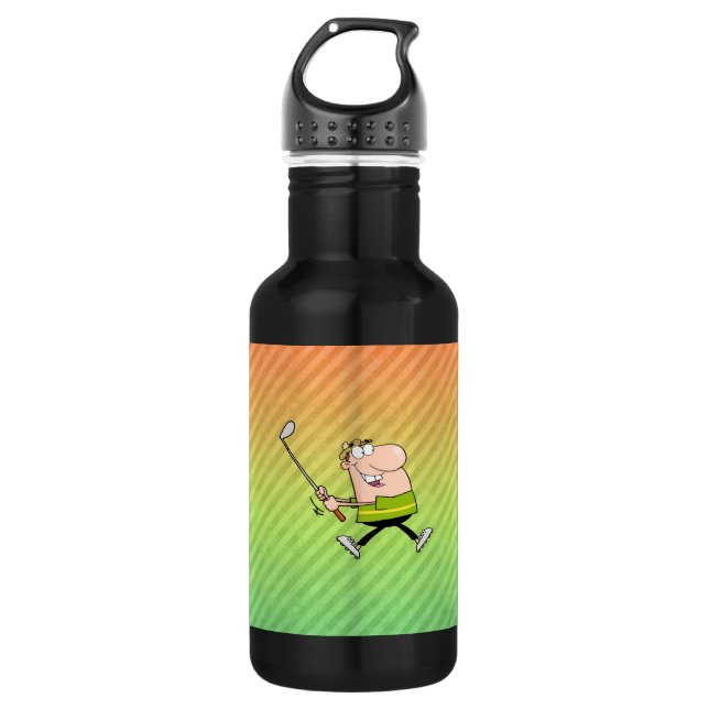 Cartoon Golfer design 532 Ml Water Bottle (Front)