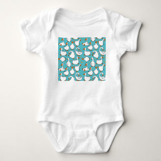 Cartoon Goose Funny Vintage Illustration Baby Bodysuit