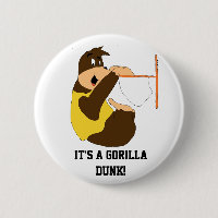 Cartoon Gorilla Slam Dunking