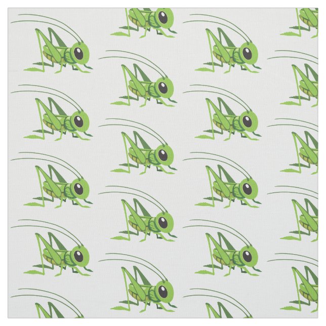 cartoon grasshopper fabric (Swatch)