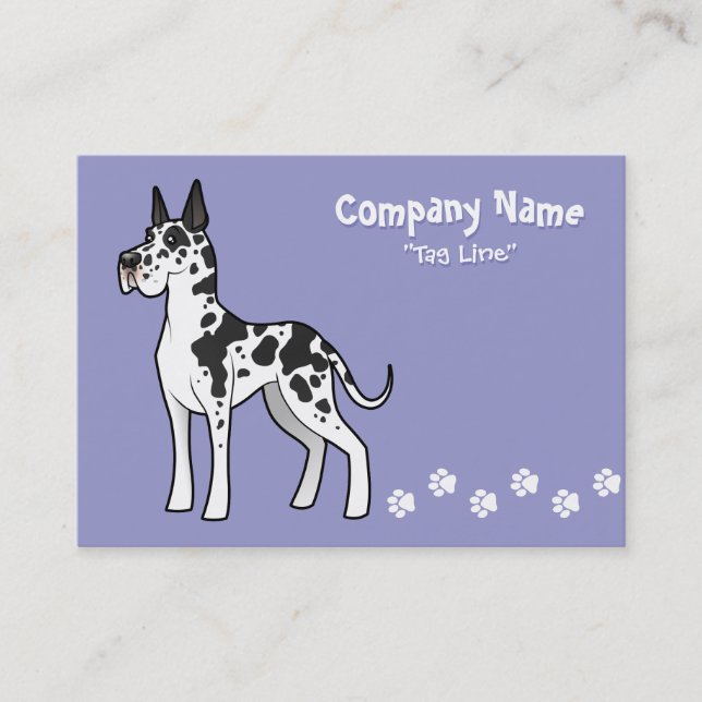Cartoon Great Dane Business Card (Front)