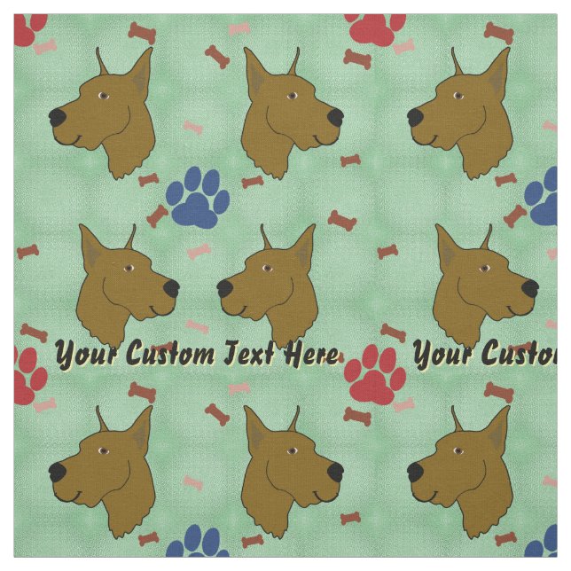 Cartoon Great Dane - Personalised Fabric (Swatch)