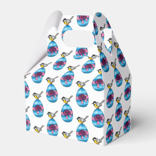 Cartoon Great Tit with Easter Egg Favour Box
