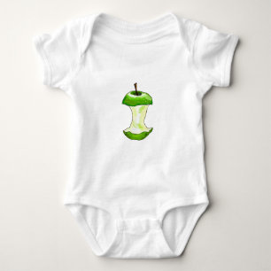 Cartoon Green Apple (Granny Smith) Apple Core Baby Bodysuit