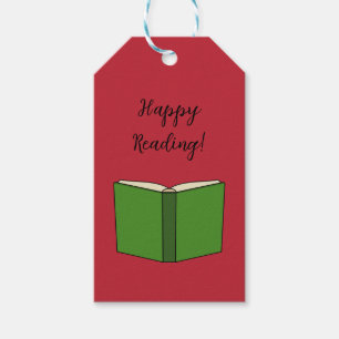 Cartoon Green Book Add Text Gift Tags